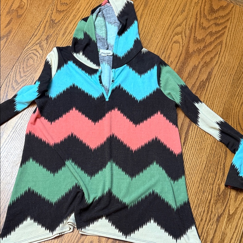 Style Rack Multicolor Chevron Women's Hoodie long-sleeved shirt